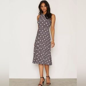 Ralph Lauren Polka Dot Belted Sleeveless Dress - Size 6
